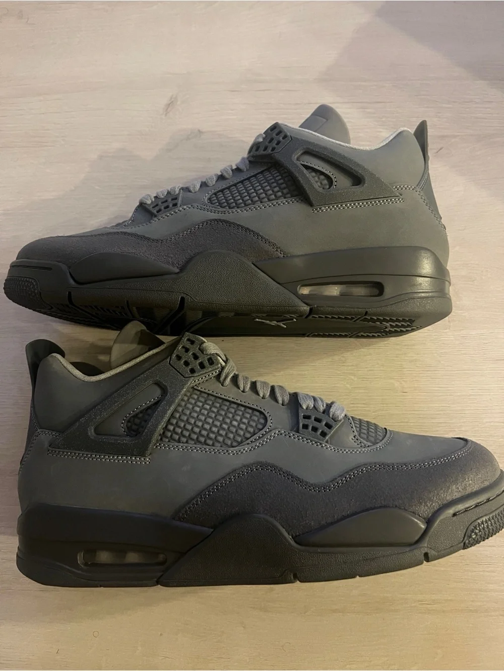 Jordan Air Jordan 4 Gray Mid Top Lace-Up Men's Basketball Sneakers Mens size 12